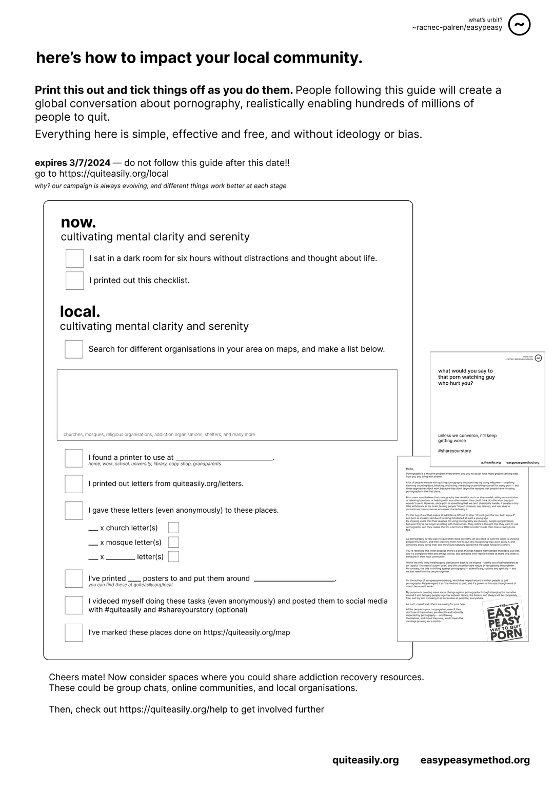 local impact checklist